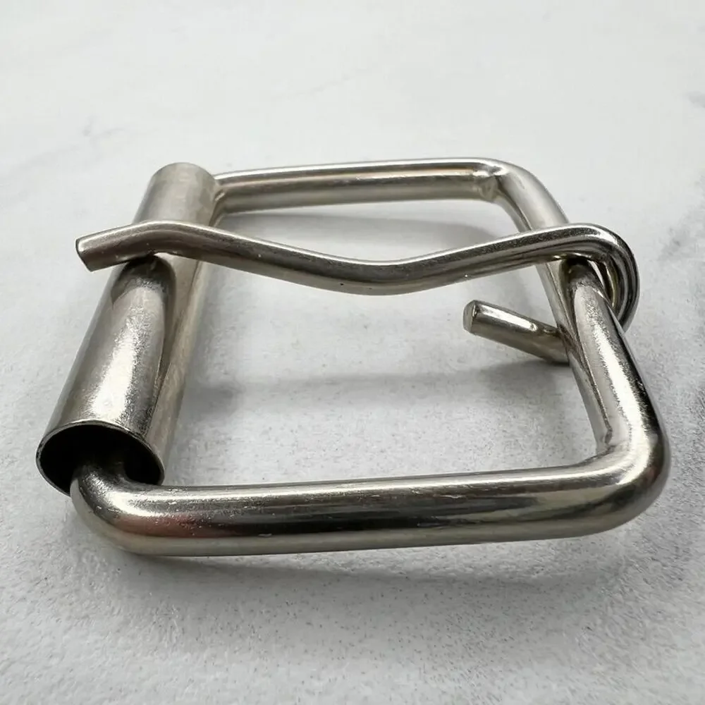 Silver Tone Simple Basic Roller Belt Buckle